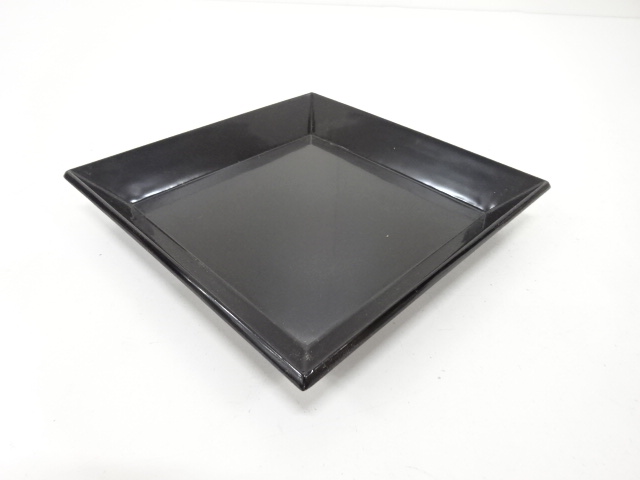 漆塗り　四方盆